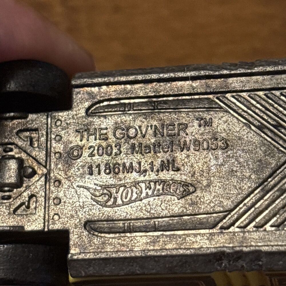 2003 Mattel Hot Wheels The Gov’ner Yellow With Blue 1:64 Diecast Car - Picture 8 of 8